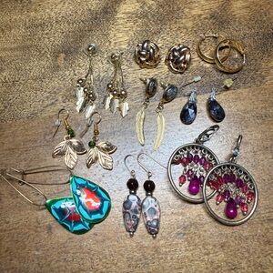 Vintage Colorful Assorted Earrings Lot